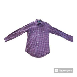 Ralph Lauren Shirt Men's M - Red Plaid - Button Up Long Sleeve  Custom Fit.